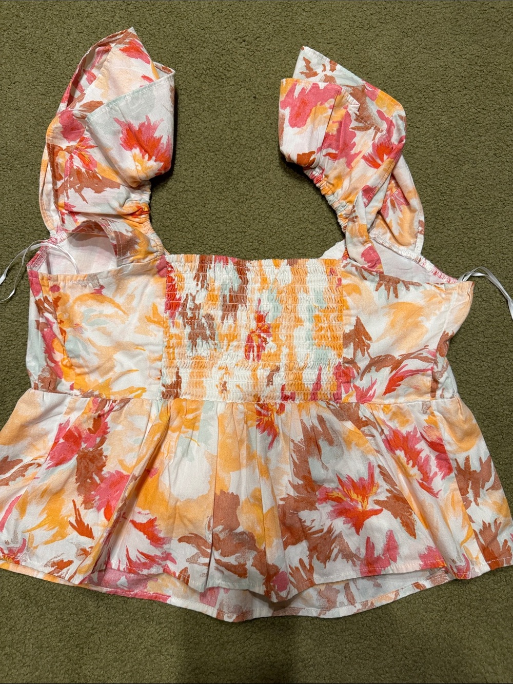 Abercrombie Ruffle Poplin Top - Picture 2 of 4